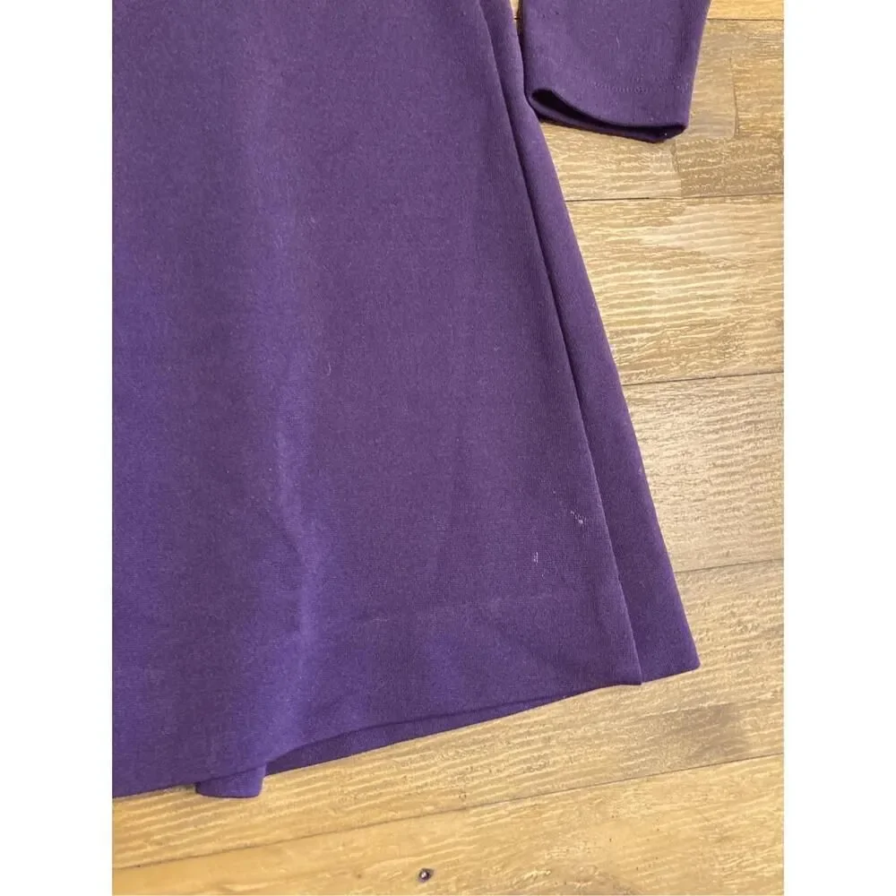 Florence Eiseman girls 6 purple long sleeve dress vintage